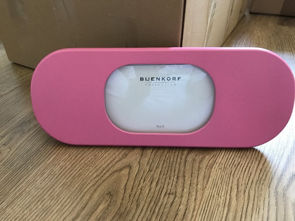 Fotolijst roze Bijenkorf, Ophalen, Refurbished, Standaard fotolijst