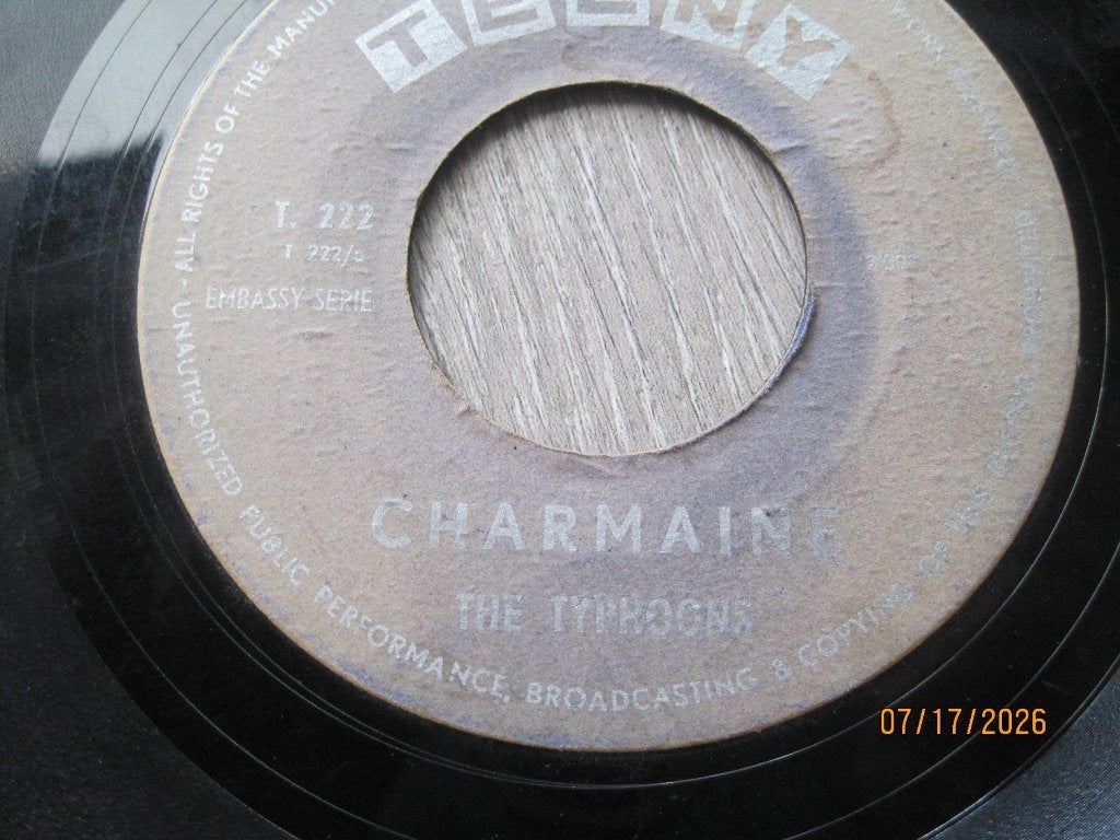 The Typhoons   -   Charmaine, Gebruikt, Originele persing, 7 inch, Ophalen of Verzenden