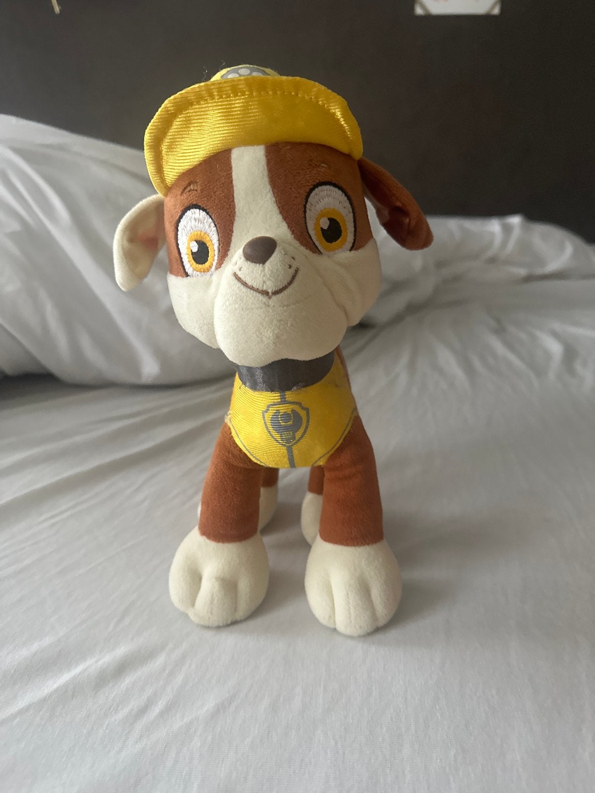 Paw Patrol Rubble knuffel - Zo goed als nieuw, Overige merken, Zo goed als nieuw, Middelgroot (20 tot 80 cm), Bruin