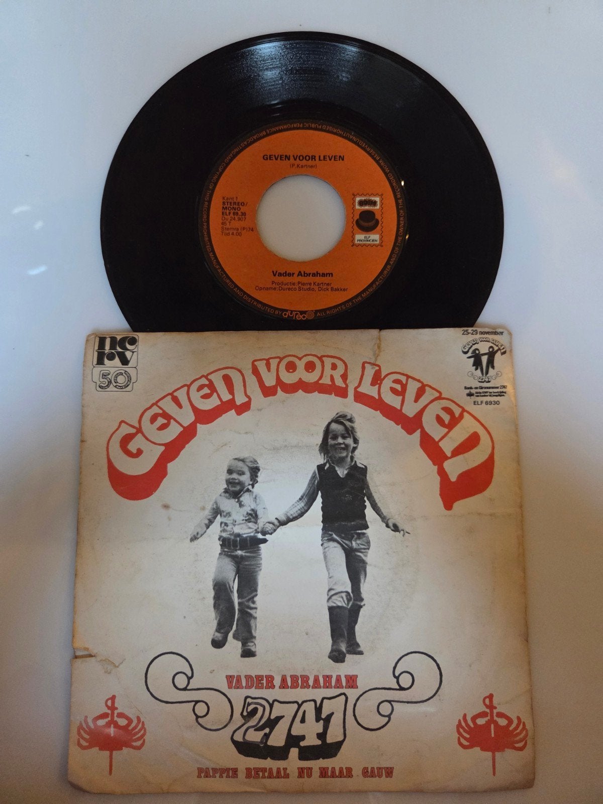 Vader Abraham - Geven voor leven, Ophalen of Verzenden, Gebruikt, 7 inch, Nederlandstalig