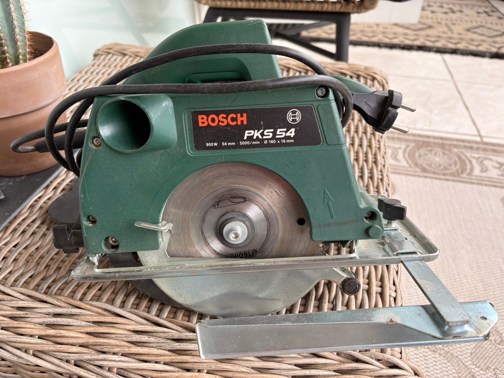 Bosch PKS 54, Ophalen, Cirkelzaag, 600 tot 1200 watt, Zo goed als nieuw