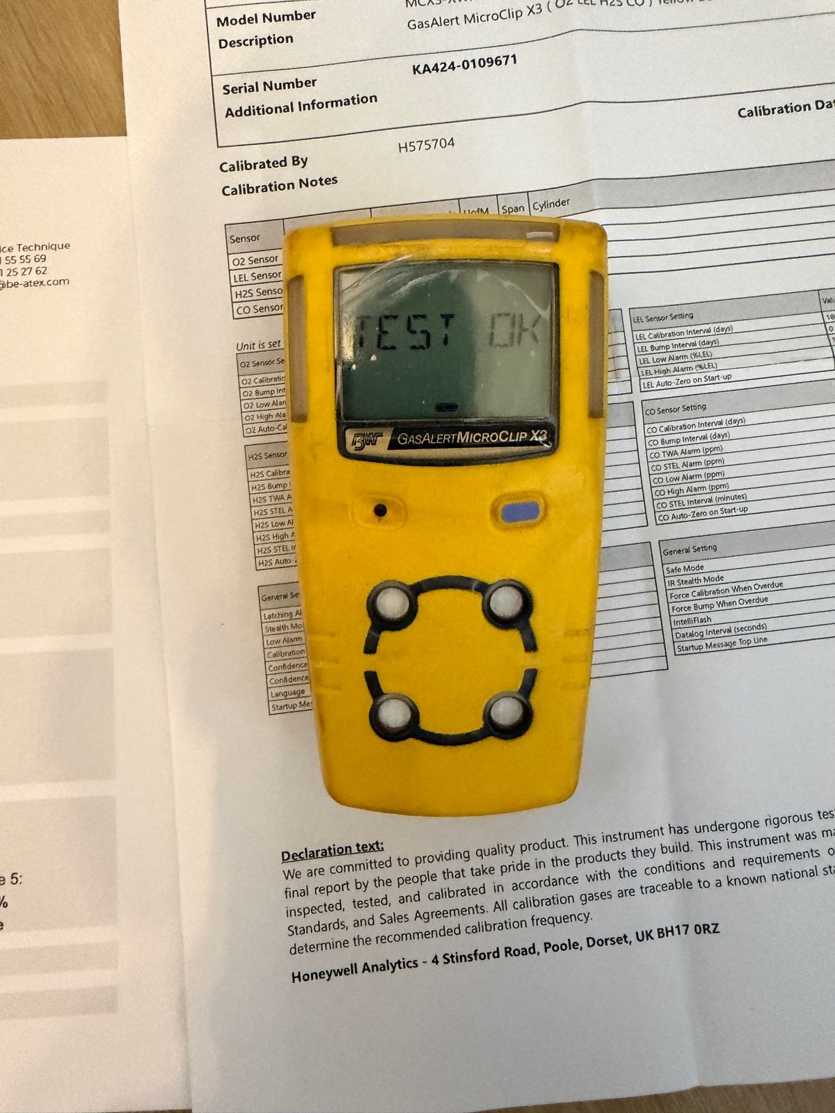 Honeywell BW microclip x3 Lel meter, Ophalen of Verzenden, Zo goed als nieuw