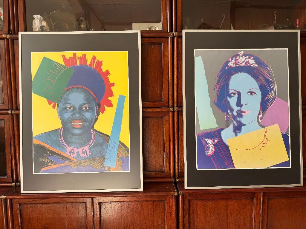 Set 2 x Art-Print Andy Warhol Reigning Queens Beatrix Ntombi, Antiek en Kunst, Kunst | Litho's en Zeefdrukken, Ophalen