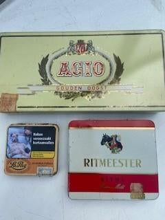 Sigarendoosjes 7x   (blik), leeg, Ophalen, Gebruikt, Overige