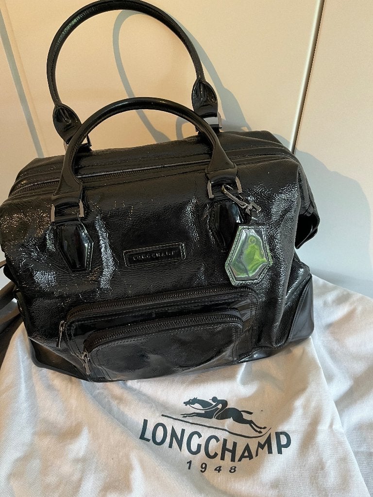 damestas, merk Longchamp, Ophalen of Verzenden, Zo goed als nieuw, Zwart, Handtas