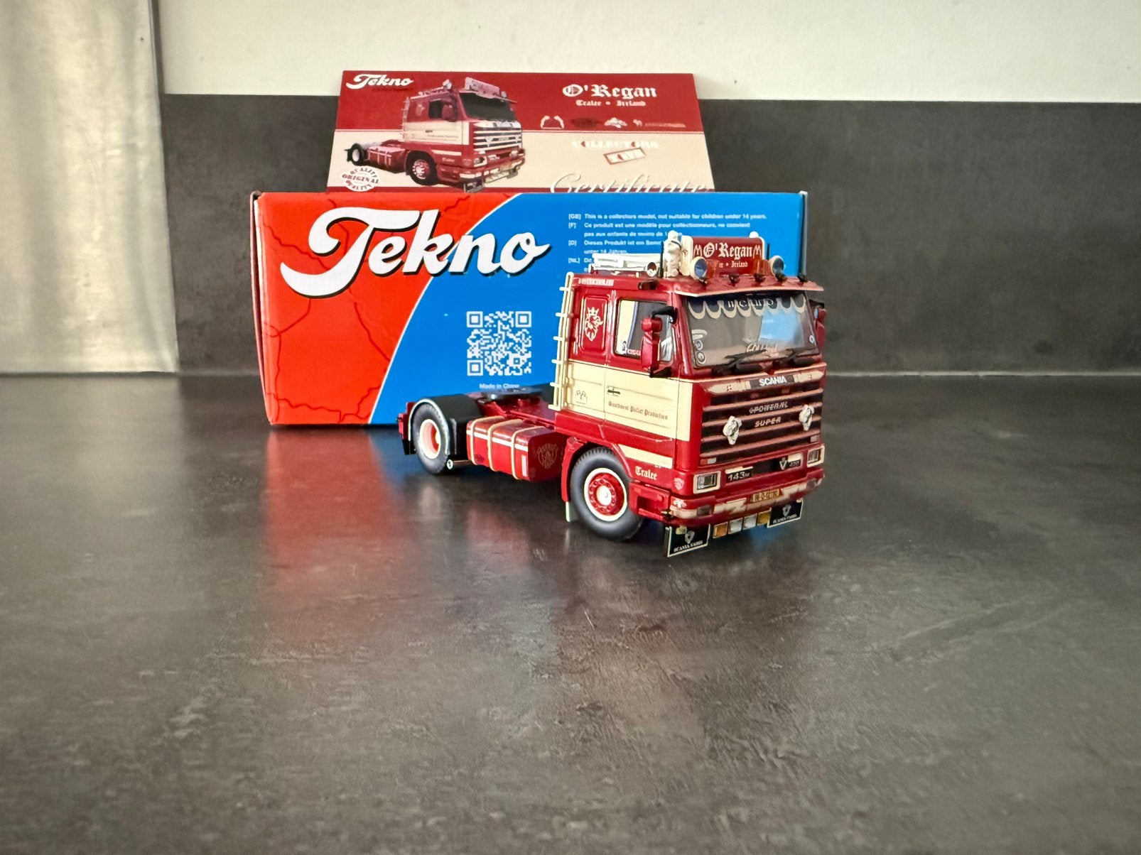 Tekno Scania 143 - Regan Ireland, Ophalen of Verzenden, Zo goed als nieuw, Bus of Vrachtwagen, Tekno