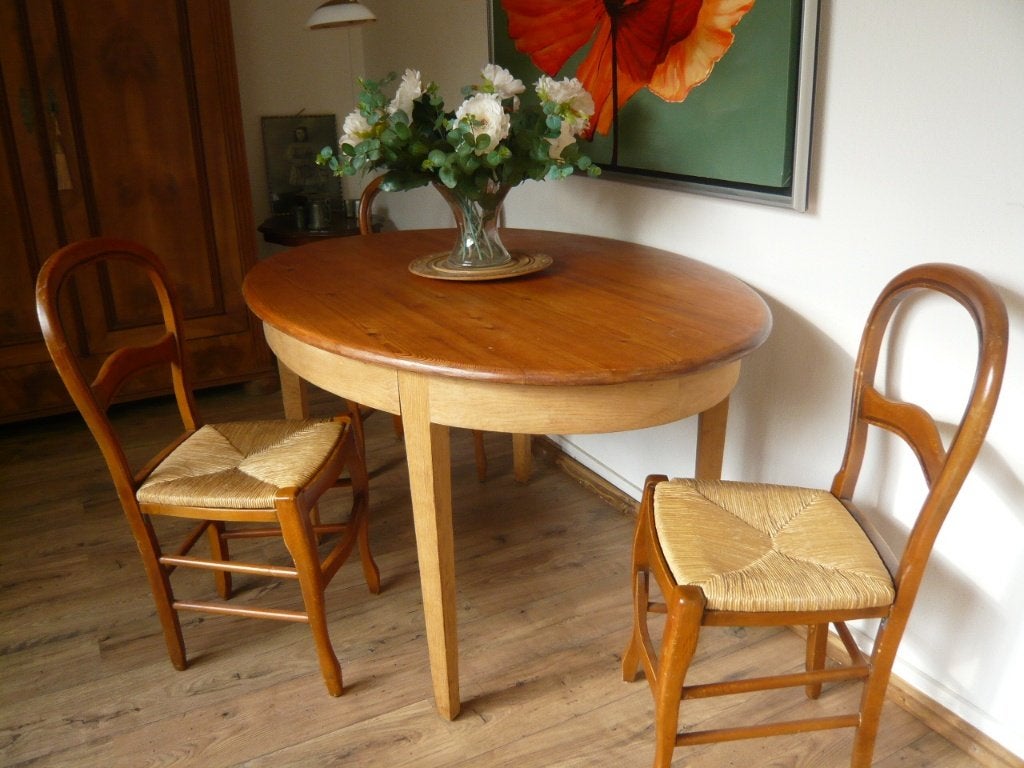 6 antieke stoeltjes, biezen zittingen, Antiek en Kunst, Antiek | Meubels | Stoelen en Banken, Ophalen