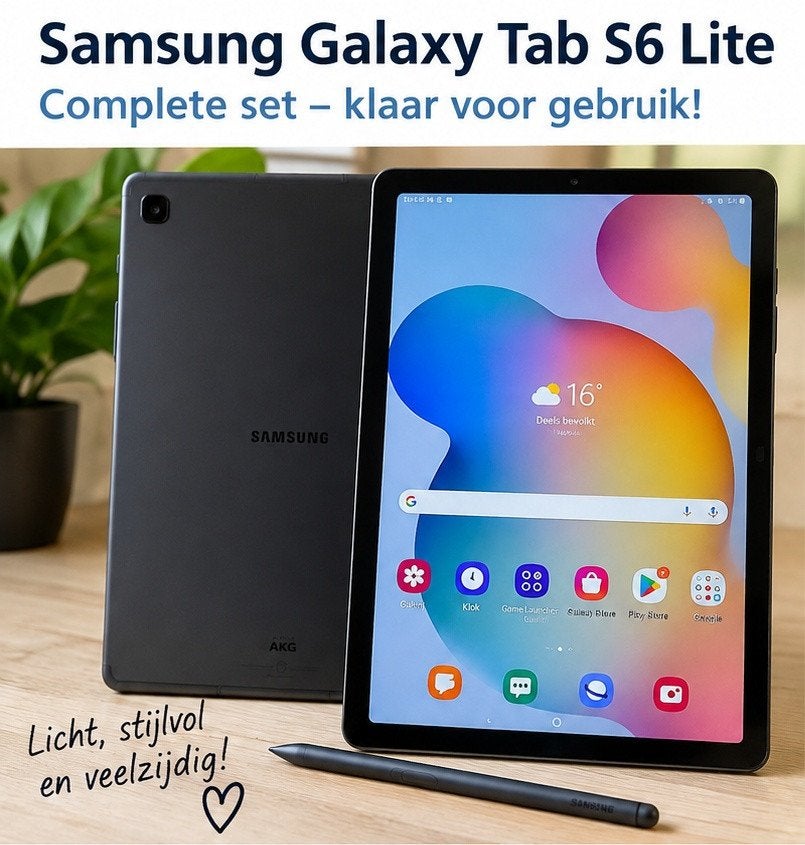 Samsung Galaxy Tab S6 Lite 64GB – compleet met S Pen en hoes, Computers en Software, 10 inch, Ophalen of Verzenden, Zo goed als nieuw