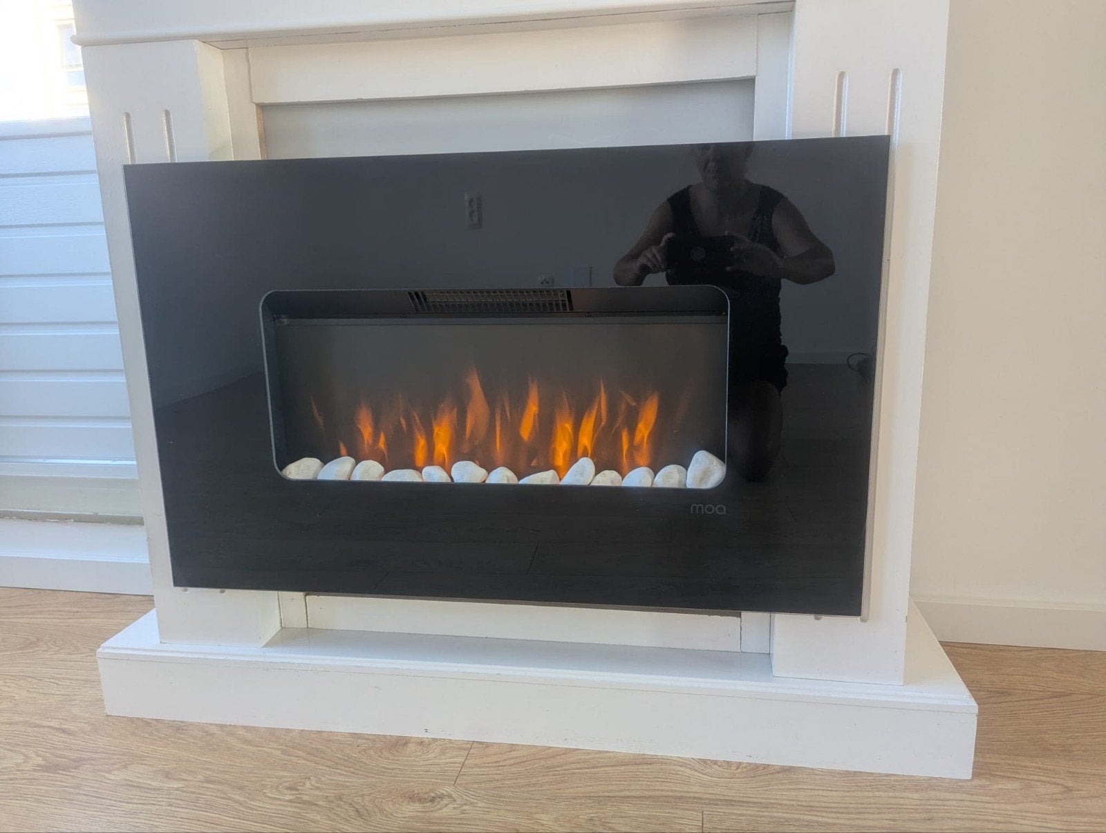 MOA HD100102 Elektrische Sfeerhaard - 2000W - 7 Kleuren, Ophalen, Zo goed als nieuw, Hangende haard, Elektrische haard