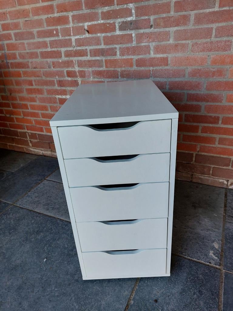 Ikea Alex ladekast wit, Ophalen, Minder dan 50 cm, Gebruikt, 5 laden of meer