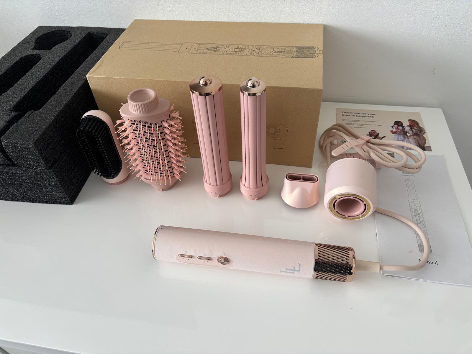 Largolash Pro Airstyler - Fohnborstel Krultang 6 in 1 Nieuw, Ophalen of Verzenden, Nieuw, Krultang of Stijltang