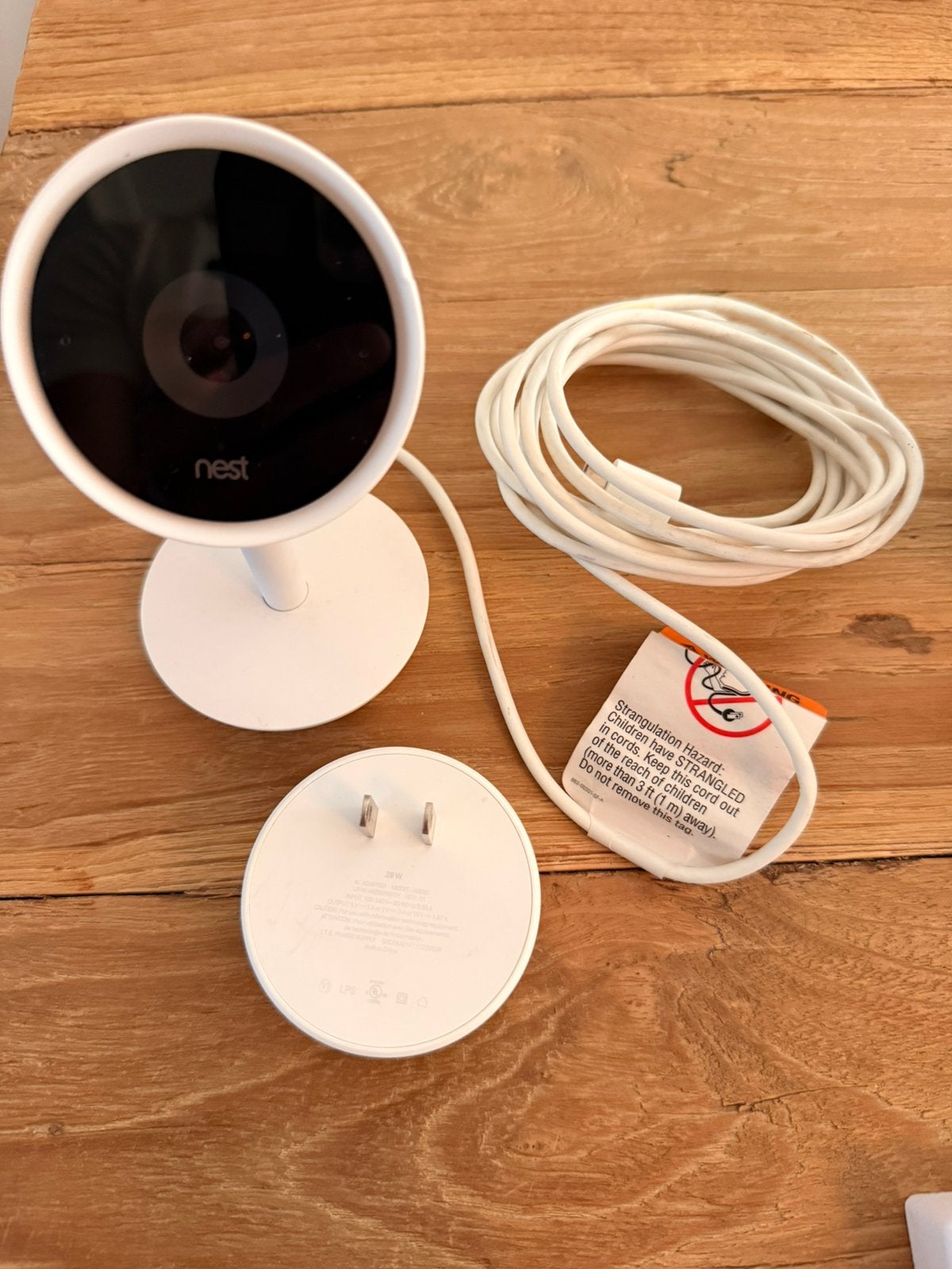 Nest Cam IQ Indoor – compleet met originele voeding, Ophalen of Verzenden, Gebruikt