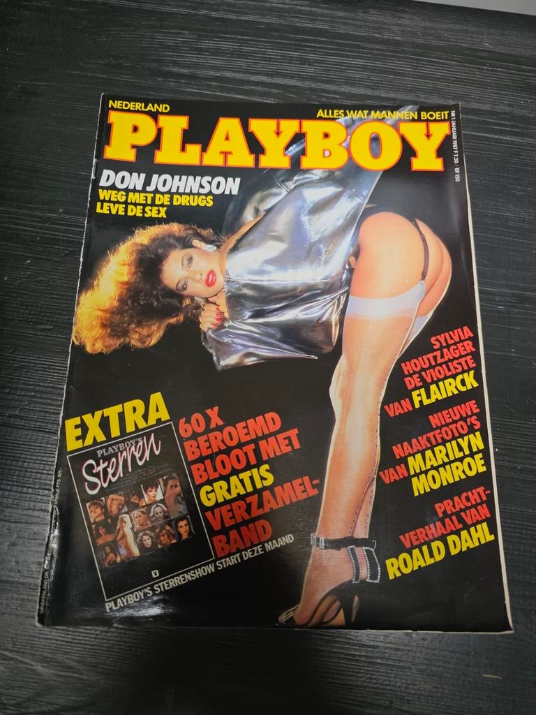 Playboy Nederland Januari 1987 - Don Johnson, Marilyn Monroe, Ophalen of Verzenden