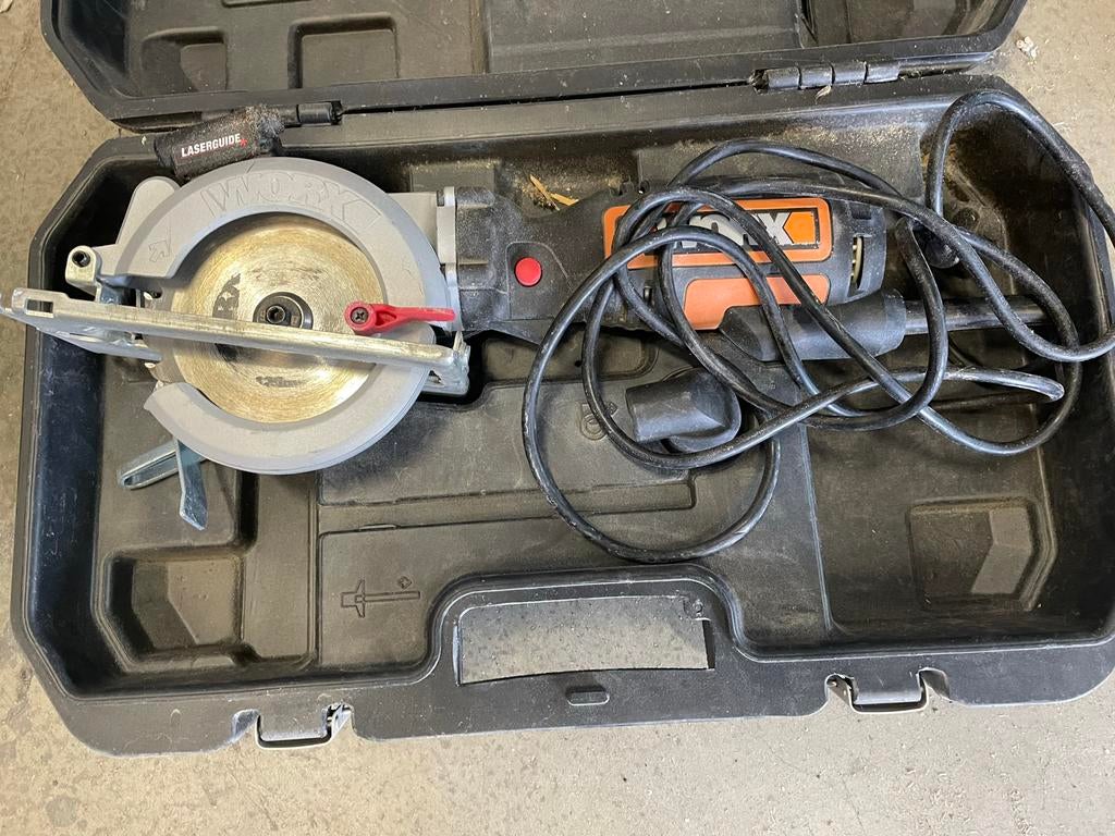 Worx WX427 cirkelzaag, Gebruikt, Cirkelzaag, 600 tot 1200 watt, Ophalen of Verzenden