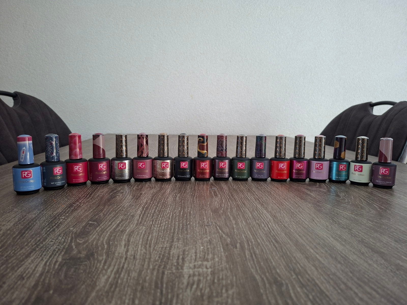 Grote Pink Gellac collectie: 18 kleuren, bases, topcoats & r, Ophalen of Verzenden, Zo goed als nieuw, Overige typen