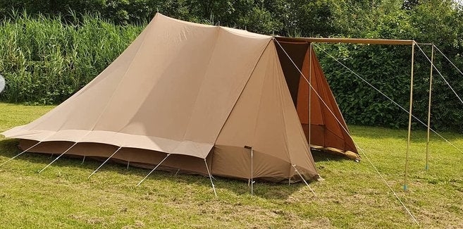 Esvo Biesbosch Piramide tent 4-Pers. Katoen + Vast Grondzeil, Ophalen, Gebruikt, Tot en met 4