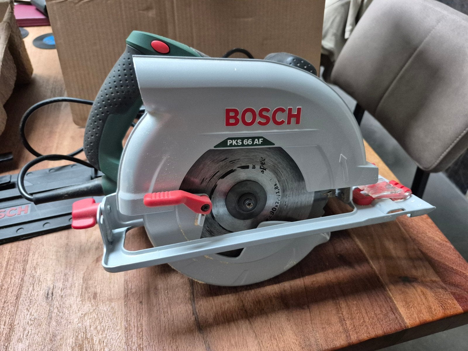 Bosch cirkelzaag PKS 66 AF, Gebruikt, Cirkelzaag, Ophalen of Verzenden, 30 tot 70 mm