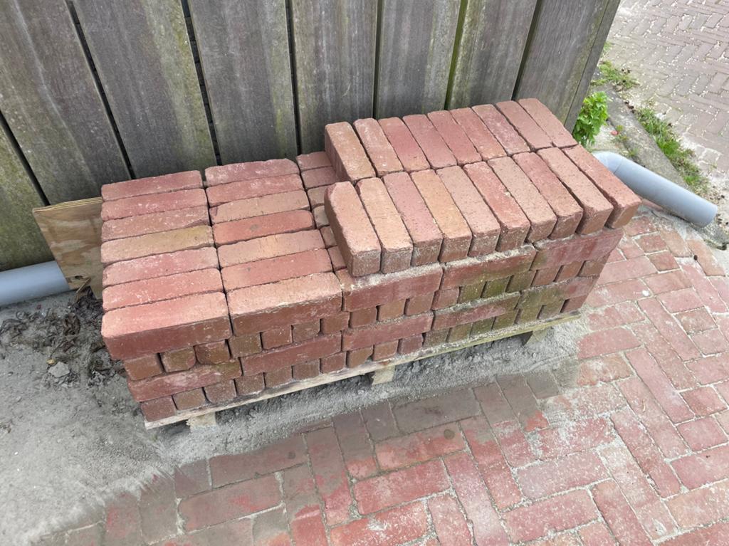 Restpartij gebakken straatstenen dikformaat 60 terra, Ophalen, Nieuw, Klinkers