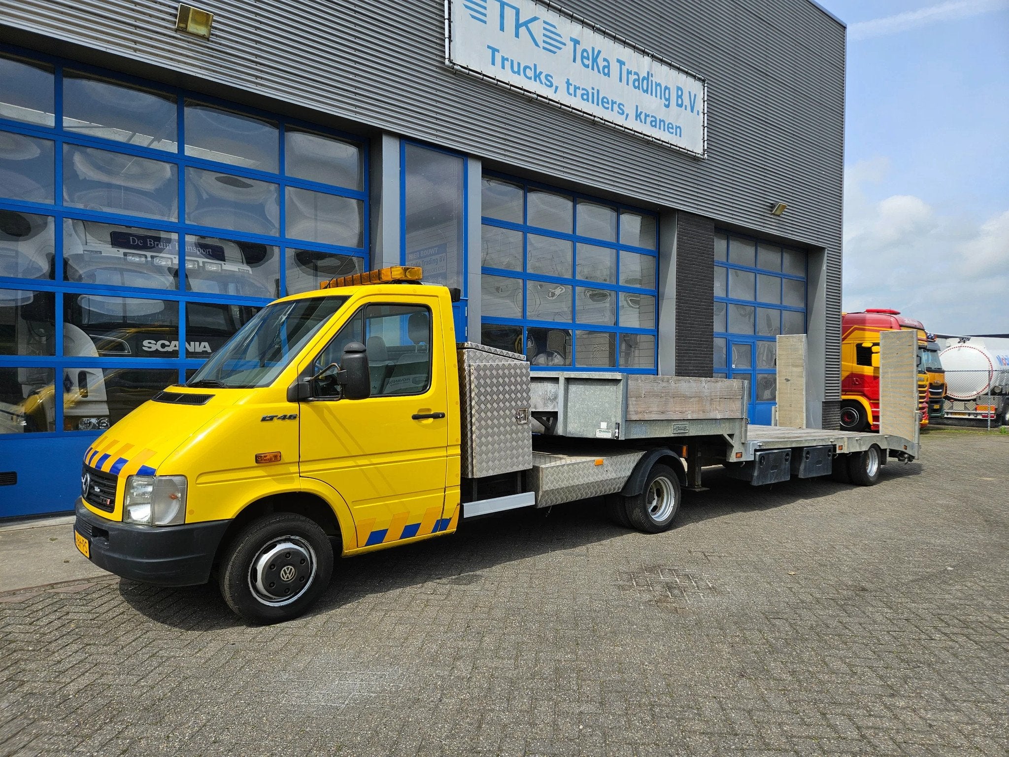 Volkswagen Lt 46 TDI Veldhuizen transporter oplegger BE comb, Achterwielaandrijving, Gebruikt, Elektrische ramen, 4 cilinders