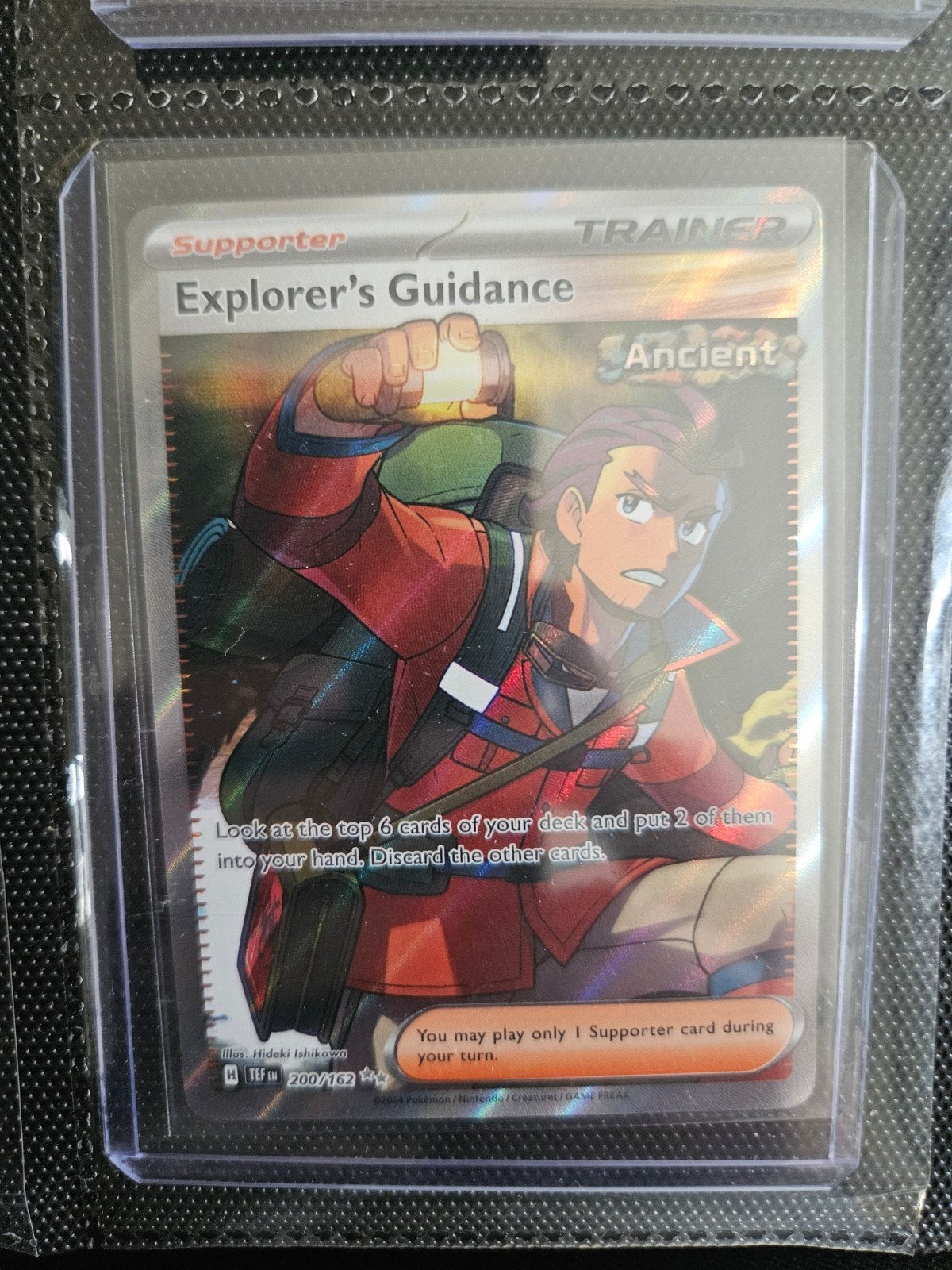 Pokemon Explorer's Guidance 200/162 Temporal Forces, Ophalen of Verzenden, Zo goed als nieuw, Losse kaart, Foil