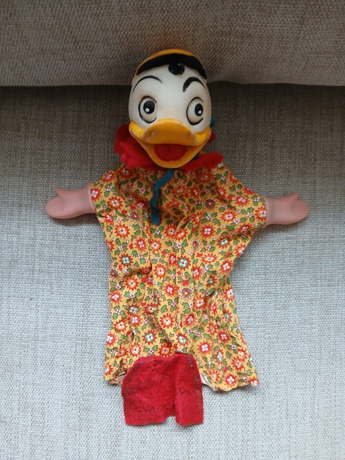 Walt Disney Vintage poppenkastpop.Neefje Donald Duck., Antiek en Kunst, Ophalen of Verzenden