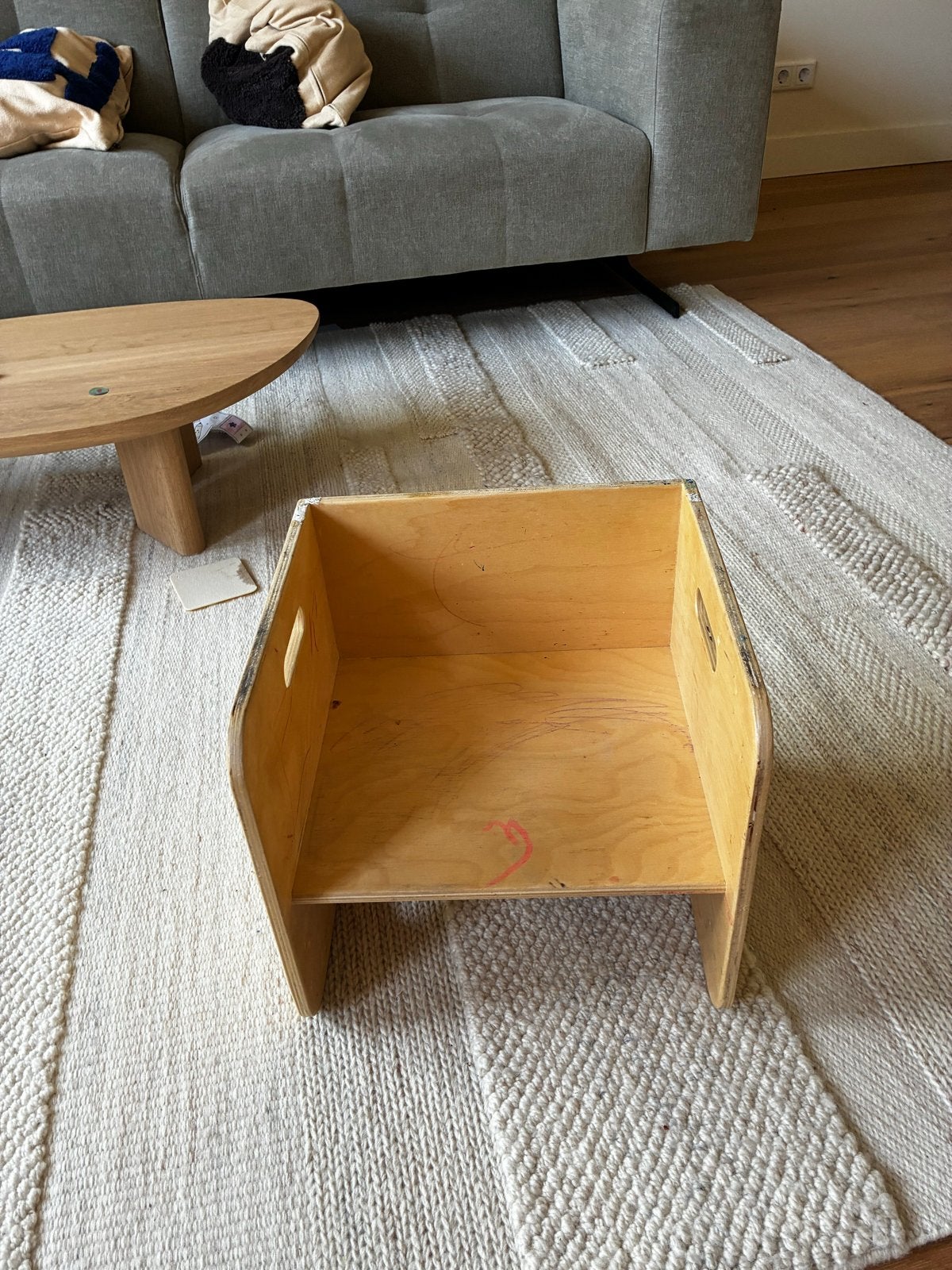Houten kinderstoel/krukje - Multifunctioneel, Ophalen of Verzenden, Gebruikt, Stoel