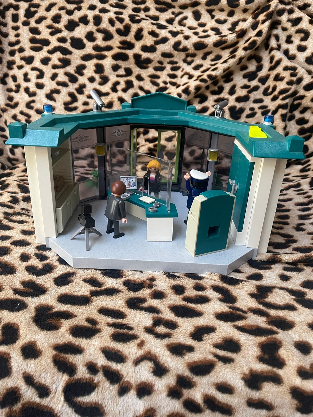 Playmobil Bank met figuren en accessoires, Gebruikt, Gebouw, Complete set, Ophalen of Verzenden