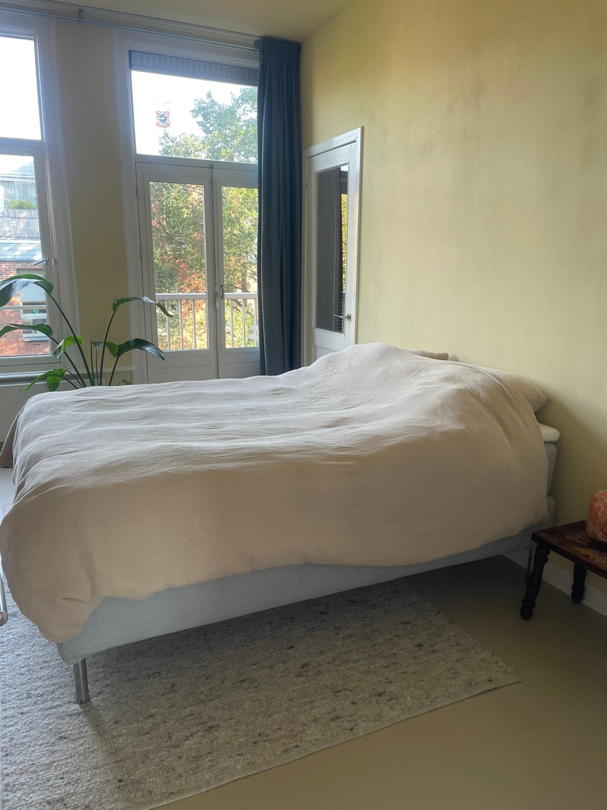 Boxspring 140 IKEA, Ophalen, Tweepersoons, 140 cm, Zo goed als nieuw