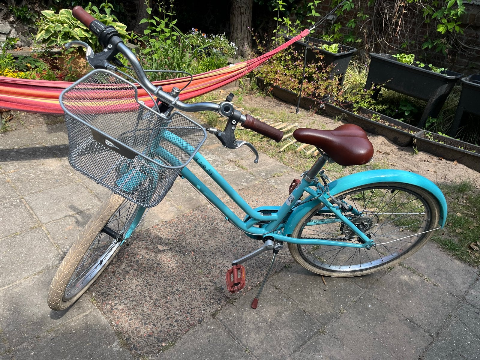 BTWIN Elops 500 Kinderstadsfiets 24 inch blauw, Ophalen, Gebruikt, Velgrem, 20 inch of meer