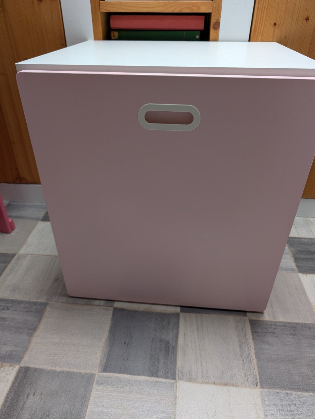 Ikea Småstad kast met uitschuiflade - Roze/Wit, Gebruikt, Minder dan 50 cm, Ophalen, Minder dan 90 cm