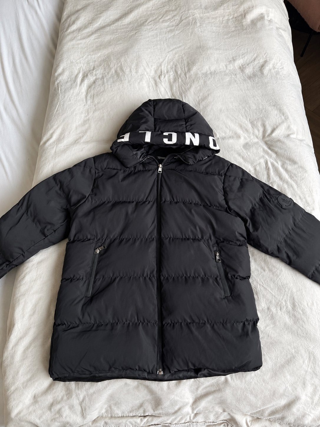 Moncler jas, Kleding | Heren, Ophalen of Verzenden, Gedragen, Maat 46 (S) of kleiner, Zwart