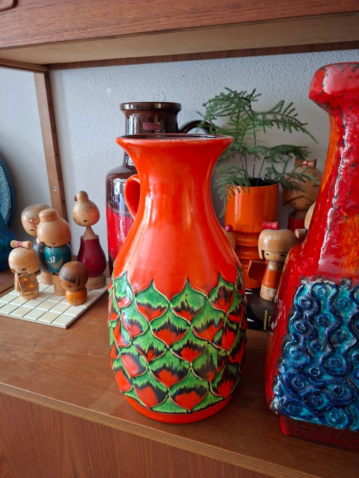 West-gemany, scheurich, jasba ananas vaas, moose vaas, Antiek en Kunst, Antiek | Vazen, Ophalen of Verzenden