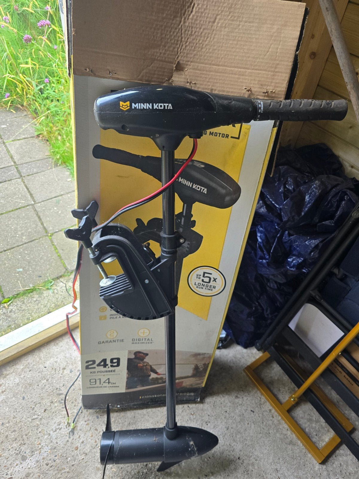 rubberboot met elektrische motor