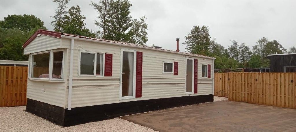 Te koop mooie stacaravan op camping de rietschoof, Caravans en Kamperen, Stacaravans, Tot en met 4