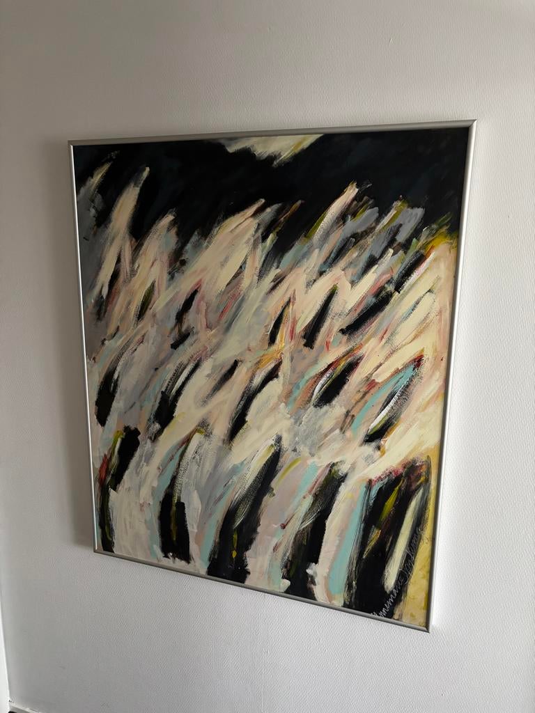 Abstract schilderij Annemarie Spijkerman - Prima staat, Huis en Inrichting, Ophalen, Gebruikt, Oorspronkelijke maker, Schilderij