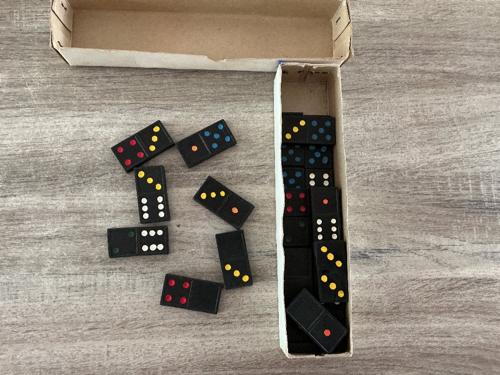 Vintage domino, Ophalen of Verzenden, Gebruikt