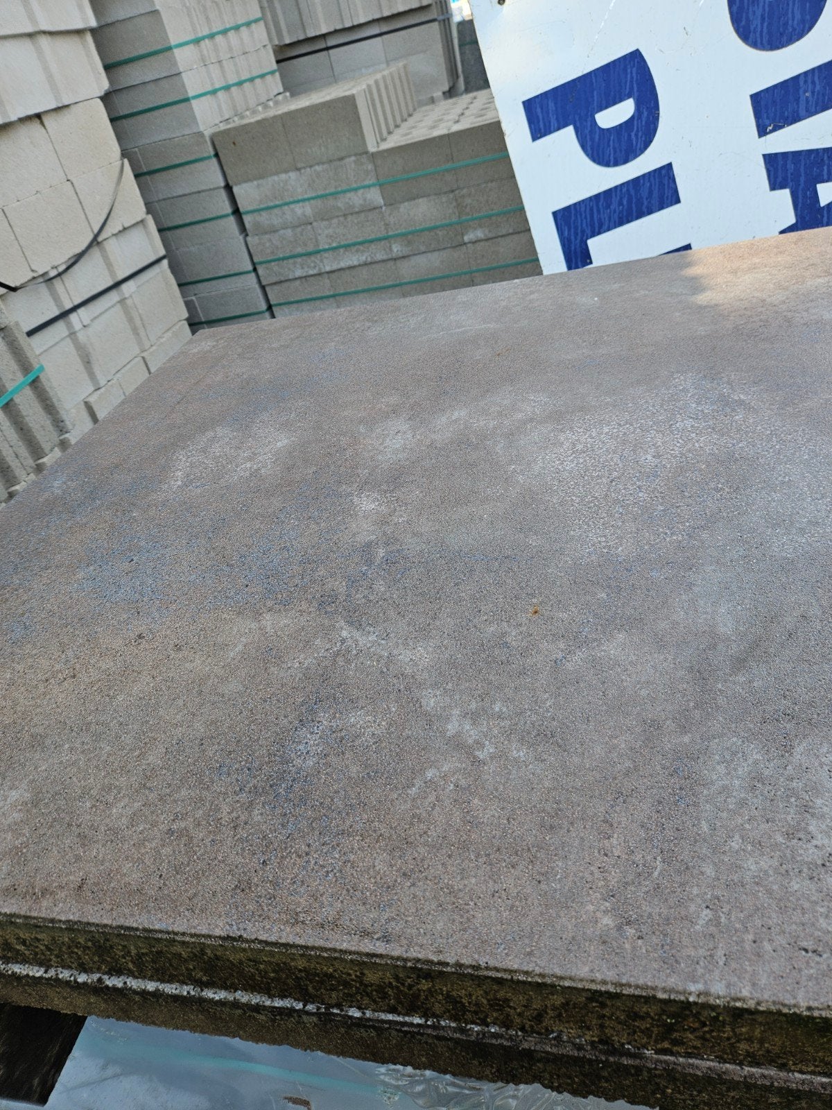 Betontegel 100x100x6 bruin gevlamd, Bruin, 75 m² of meer, Nieuw, Ophalen