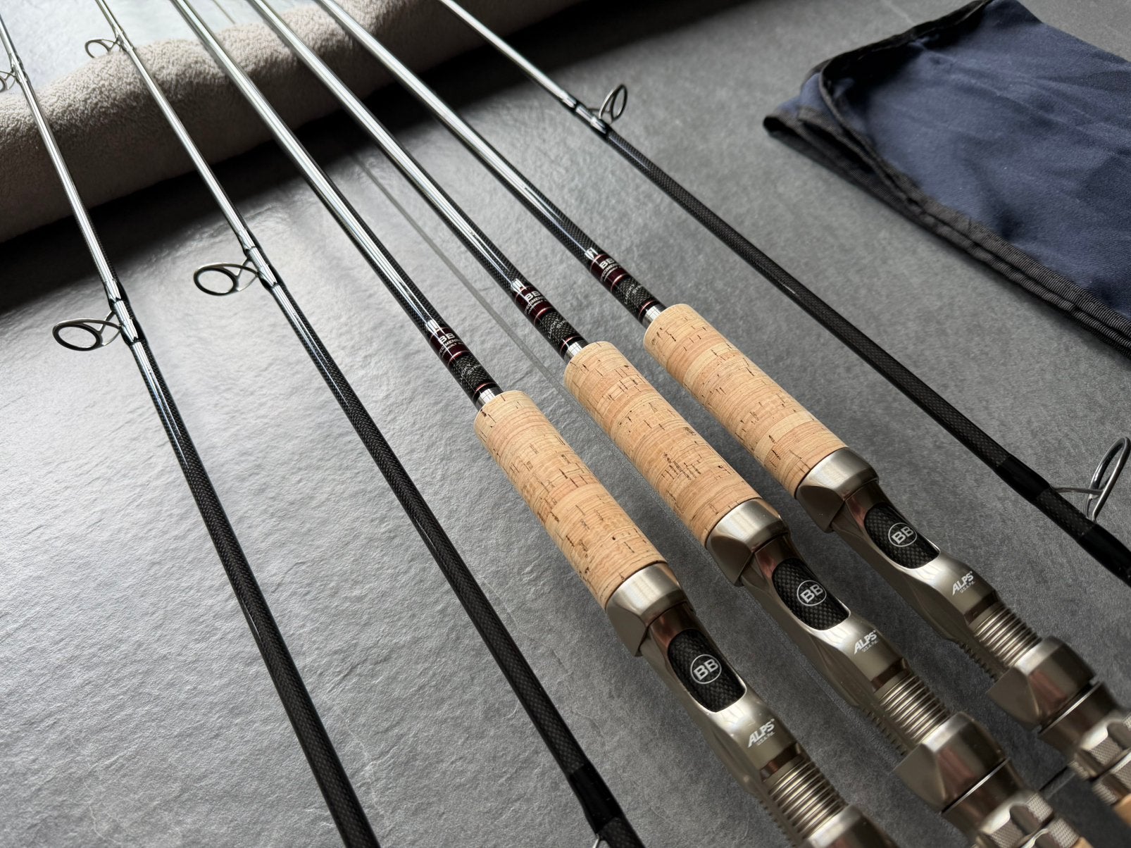 3 x Bart Bakker Lucky Strike III 1K 12,4ft 3,25lb NIEUWSTAAT, Watersport en Boten, Ophalen, Zo goed als nieuw, Complete set