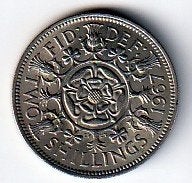 2  shilling  1967  Engeland. km. 906, Ophalen of Verzenden, Overige landen, Losse munt