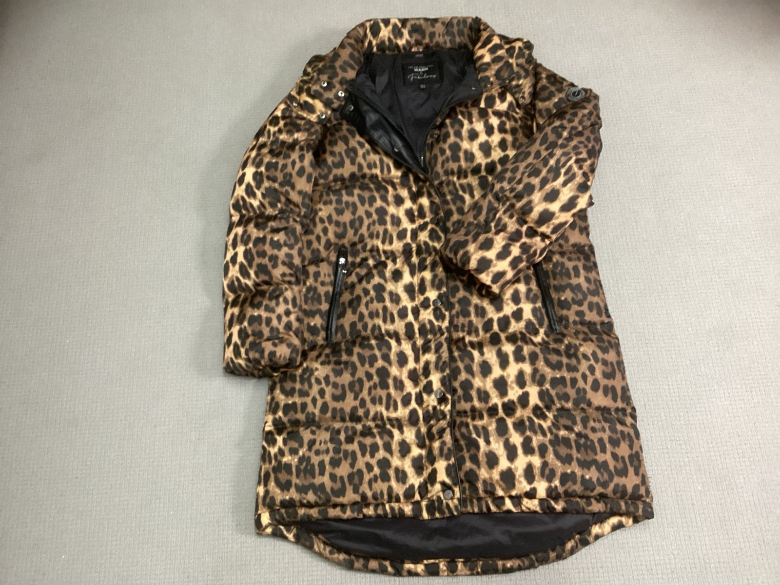 Jas met luipaardprint - Maat L, Kleding | Dames, Ophalen of Verzenden, Zo goed als nieuw, Maat 42/44 (L), Bruin