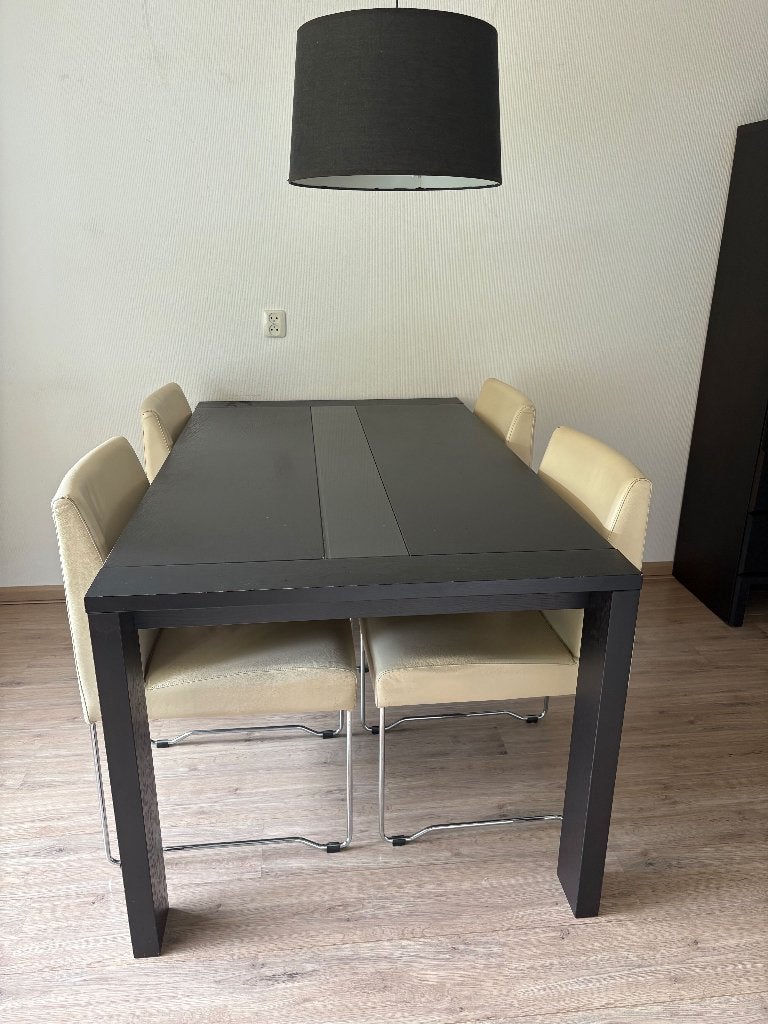 Eettafel met stoelen, Ophalen, Gebruikt, Modern, 4 tot 6 stoelen