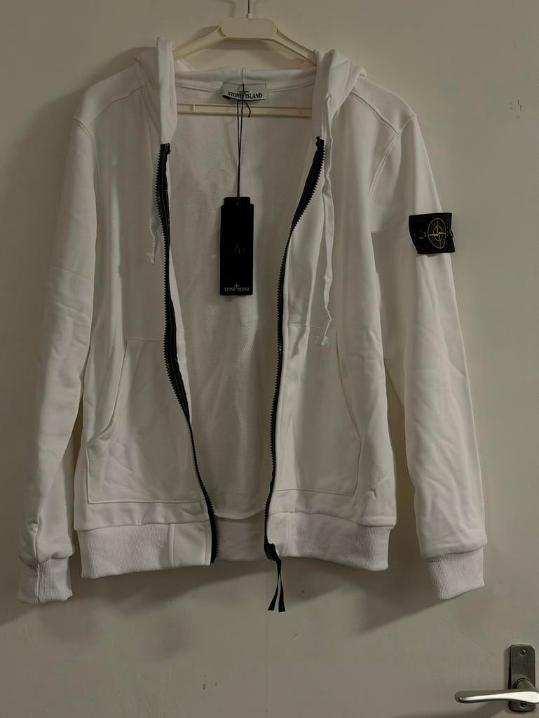 Stone Island Hoodie Wit - Nieuw met labels, Maat 38/40 (M), Verzenden, Wit, Nieuw