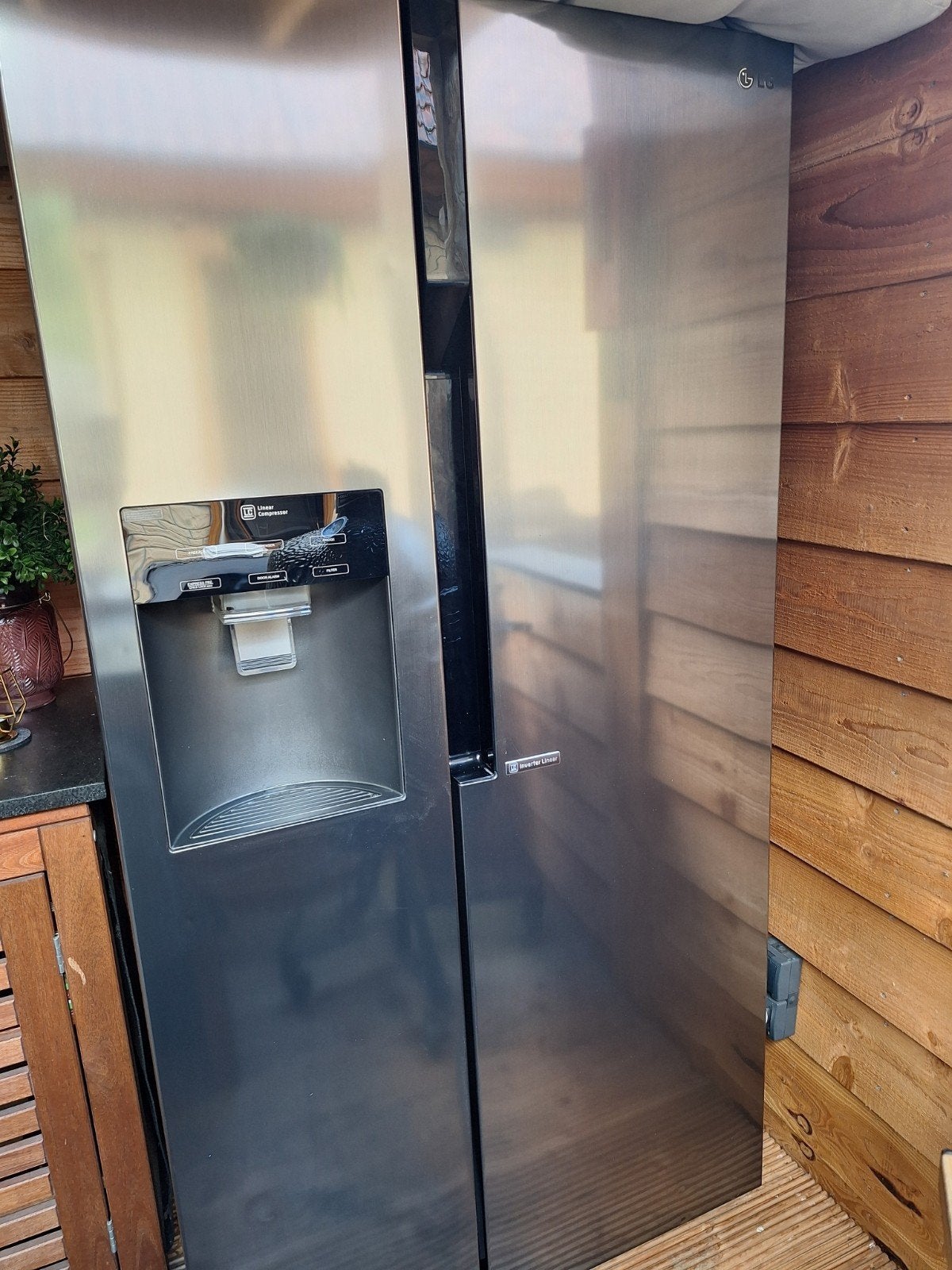LG Amerikaanse Koelkast - Side-by-Side met Waterdispenser, Witgoed en Apparatuur, Ophalen, Gebruikt, 200 liter of meer, 60 cm of meer