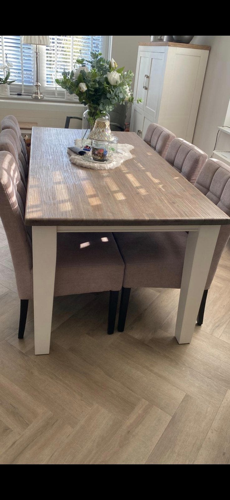 Eetkamertafel 180x90 met 6 stoelen, Huis en Inrichting, Tafels | Eettafels, Ophalen, Gebruikt, 50 tot 100 cm, Vijf personen of meer
