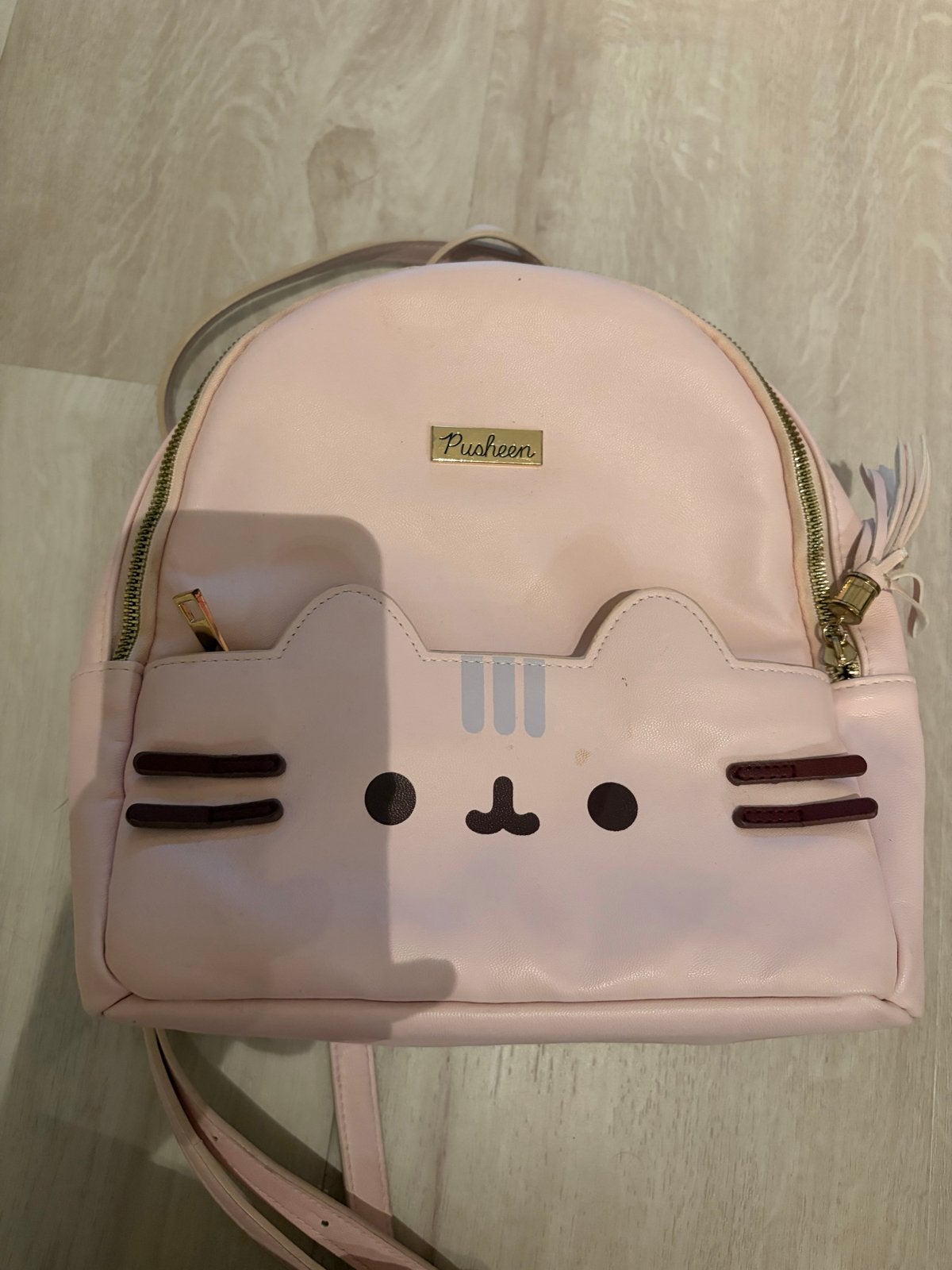 Pusheen rugzak met lichte gebruiksschade aan de franjes, Overige merken, Gebruikt, Minder dan 30 cm, Ophalen of Verzenden