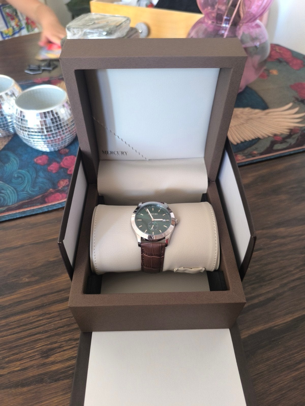 Mercury horloge, Zwitsers uurwerk, 5 jaar garantie, nieuw, Overige merken, Leer, Staal, Polshorloge