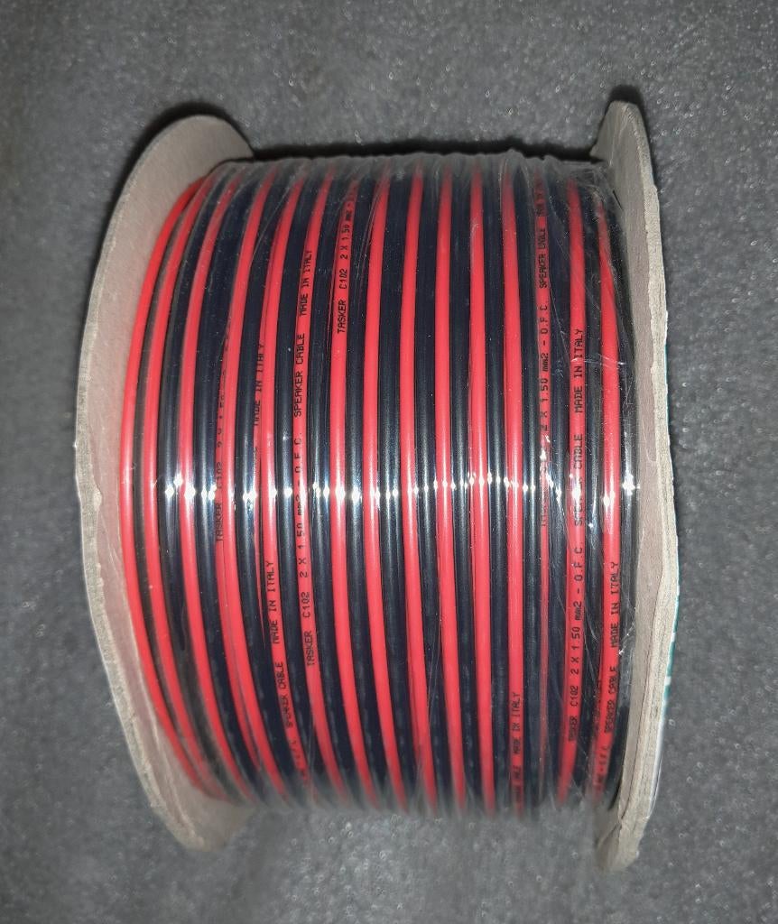 NIEUW! 100M Speakerkabel op rol 2x1,5mm ofc Tasker C102, Overige merken, Verzenden, Overige typen, Nieuw