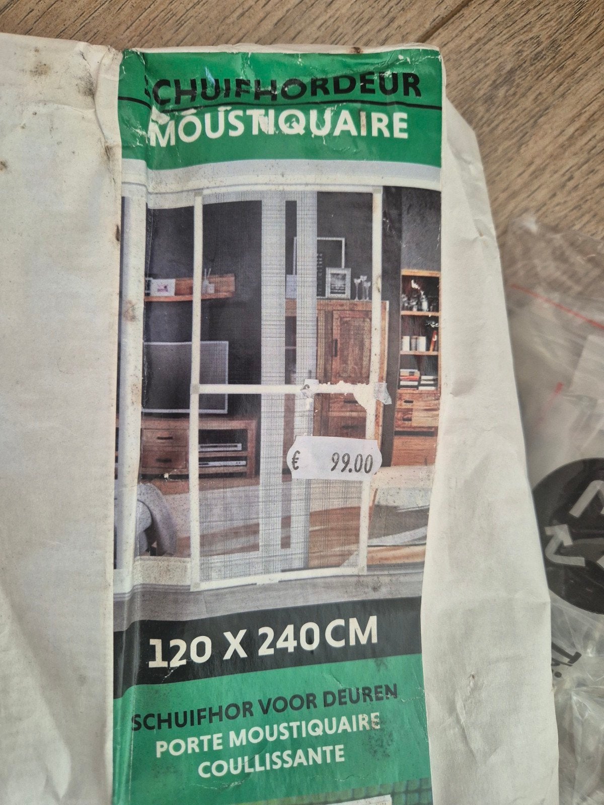 Nieuwe schuifhordeur 120x240, Ophalen, Nieuw, Binnendeur, 200 tot 215 cm