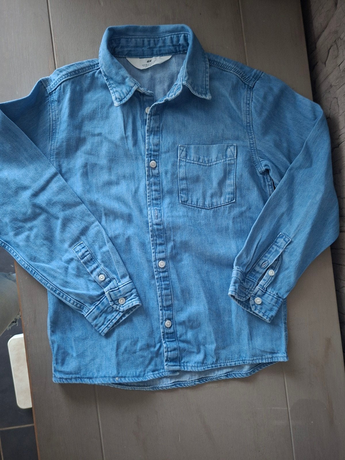 H&M spijkerblouse maat 116, Ophalen of Verzenden, Zo goed als nieuw
