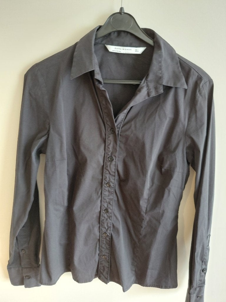 Blouse mtL zwart Zara, Maat 38/40 (M), Zwart, Ophalen of Verzenden, Zo goed als nieuw